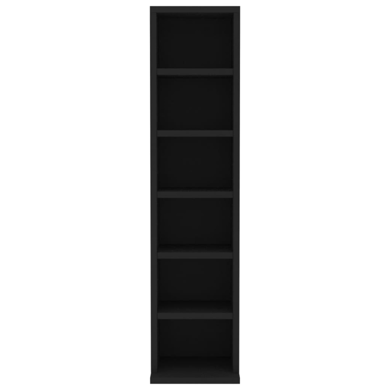 CD-Schrank Schwarz 21x20x88 cm Holzwerkstoff