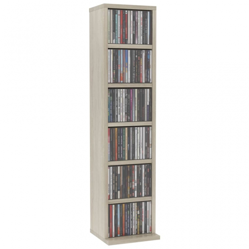 CD-Schrank Sonoma-Eiche 21x20x88 cm Holzwerkstoff