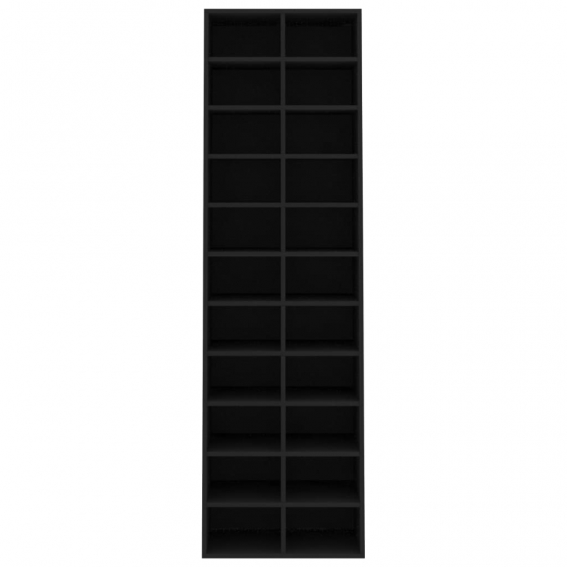 Schuhschrank Schwarz 54x34x183 cm Holzwerkstoff