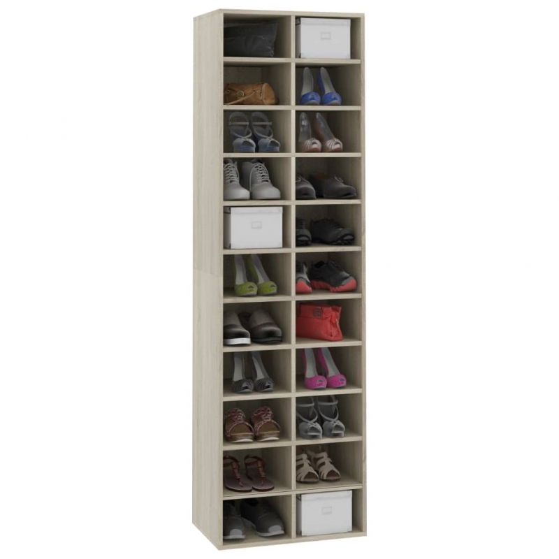 Schuhschrank Sonoma-Eiche 54x34x183 cm Holzwerkstoff