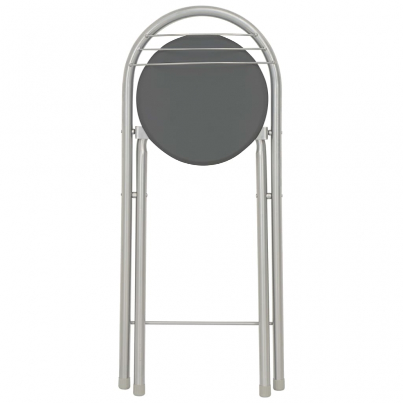 3-tlg. Bar-Set mit Regalen Holz und Stahl Schwarz
