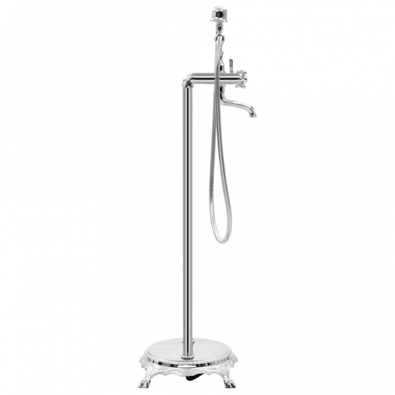 Freistehende Badewannenarmatur Edelstahl 99,5 cm Silbern
