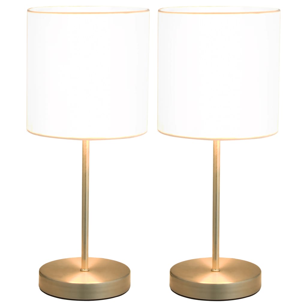 Tischlampen 2 Stk. Touch-Sensor Weiß E14