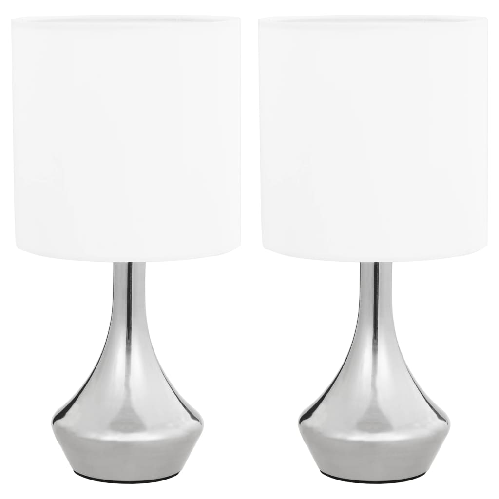 Tischlampen 2 Stk. Touch-Sensor Weiß E14