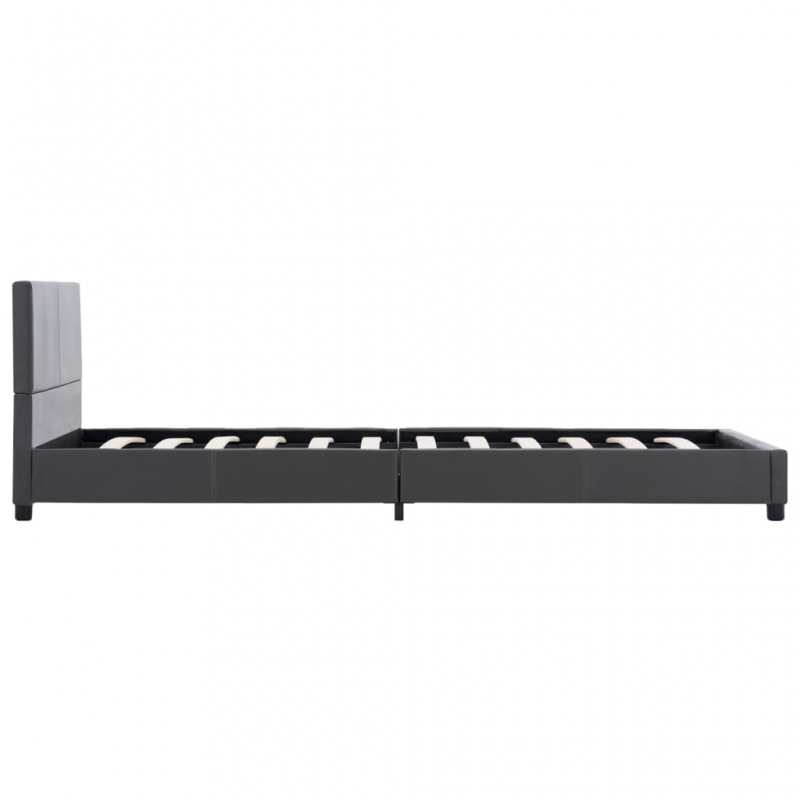 Bettgestell Grau Kunstleder 100x200 cm