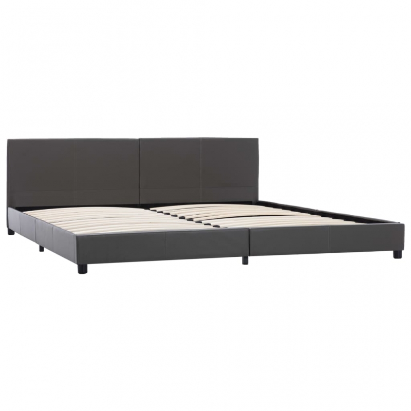 Bettgestell Grau Kunstleder 180x200 cm