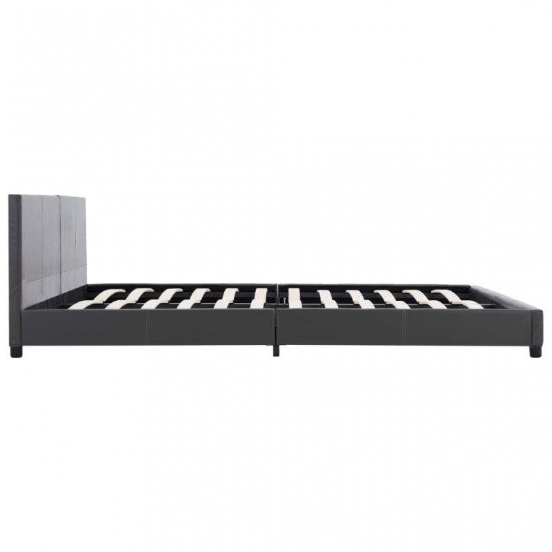 Bettgestell Grau Kunstleder 180x200 cm