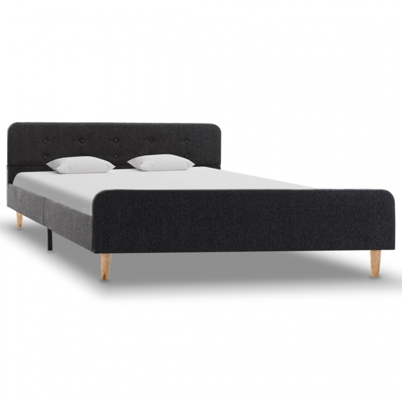 Bettgestell Dunkelgrau Sackleinen 160x200 cm