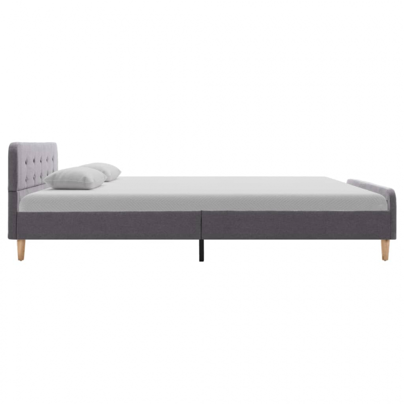 Bettgestell Hellgrau Stoff 160x200 cm