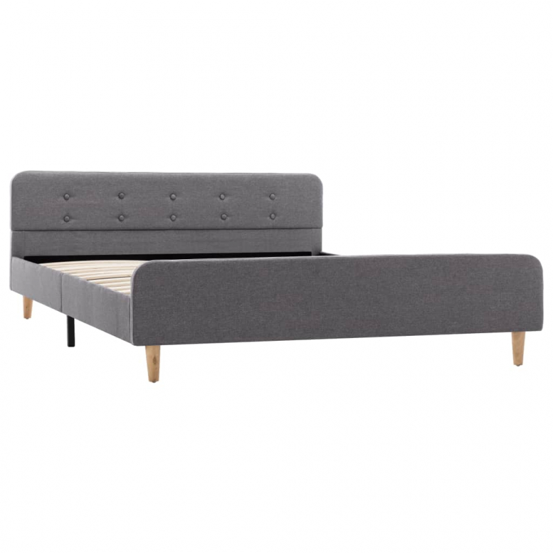 Bettgestell Hellgrau Stoff 160x200 cm