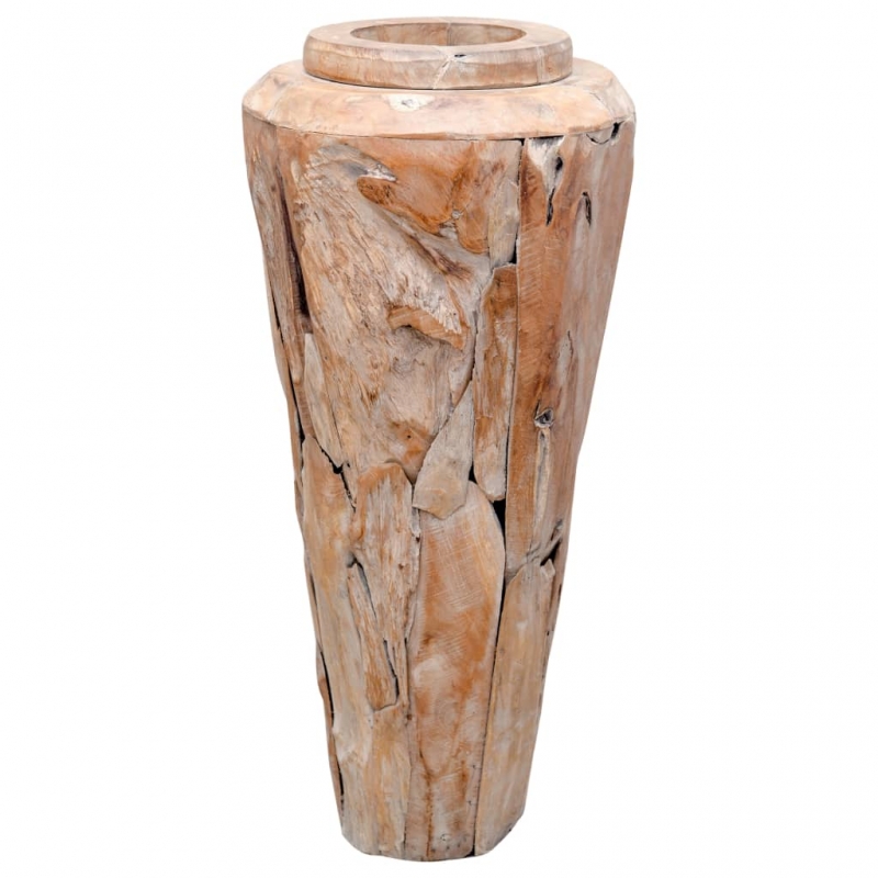 Deko-Vase 40 x 100 cm Massivholz Teak