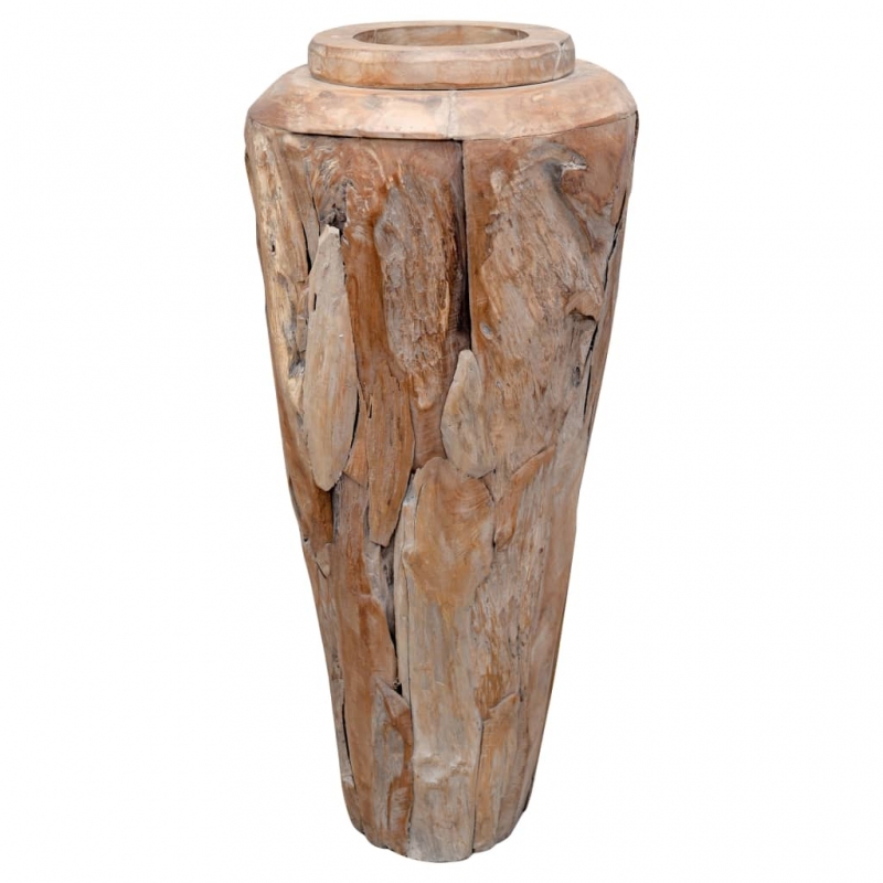 Deko-Vase 40 x 100 cm Massivholz Teak