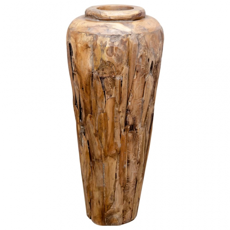 Deko-Vase 40 x 80 cm Massivholz Teak