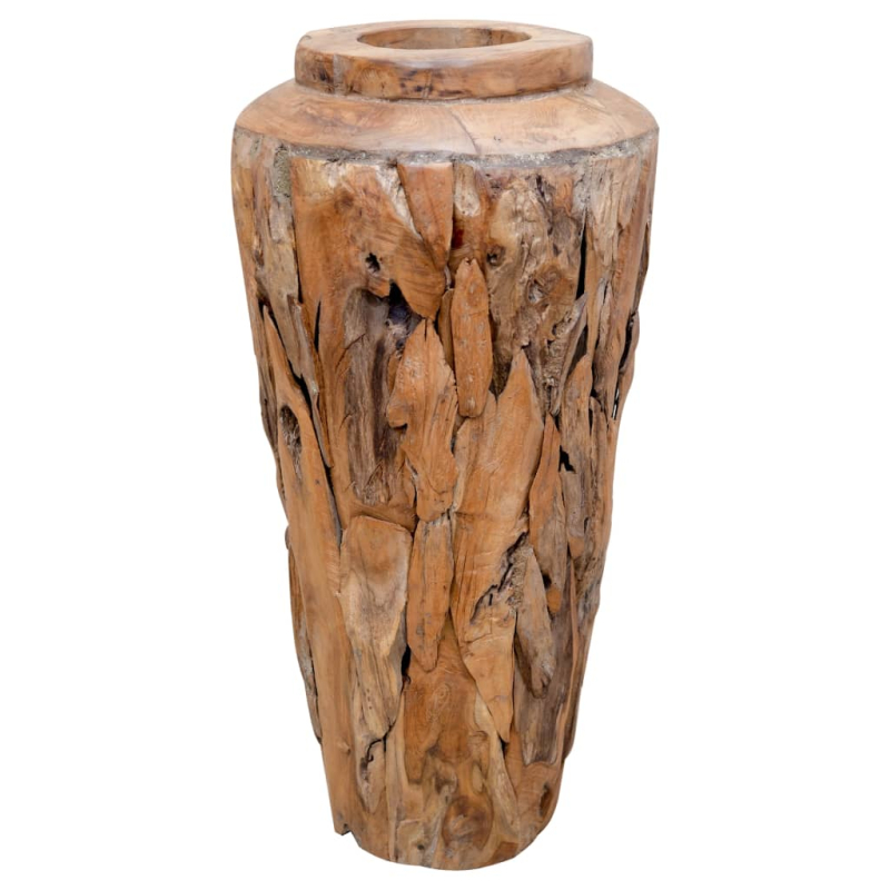 Deko-Vase 40 x 60 cm Massivholz Teak