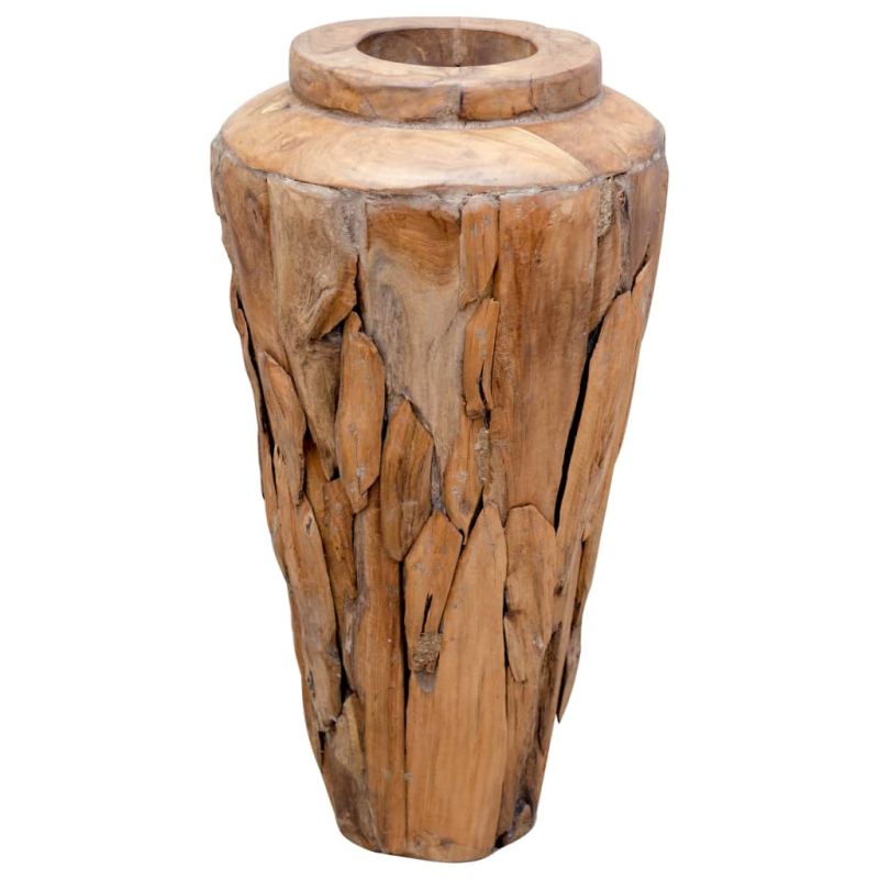 Deko-Vase 40 x 60 cm Massivholz Teak