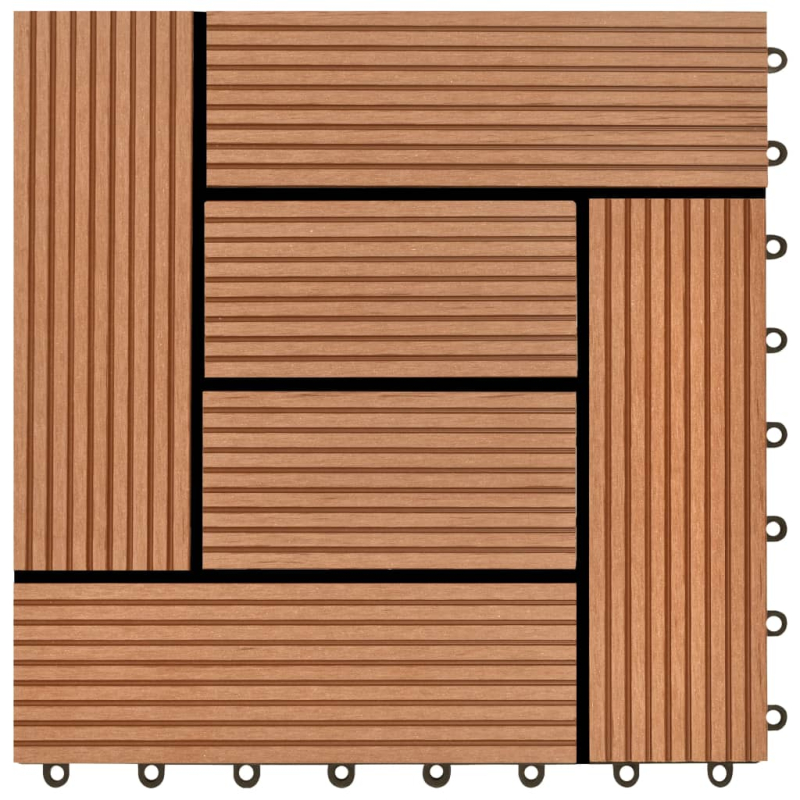 22 Stk. Terrassenfliesen 30 x 30 cm 2 qm WPC Braun