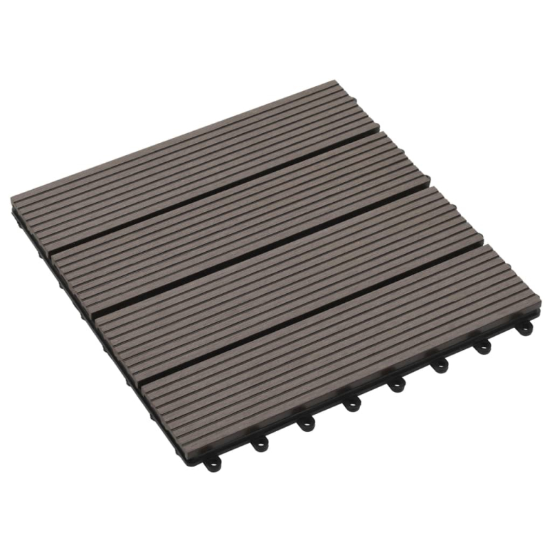 22 Stk. Terrassenfliesen 30 x 30 cm 2 qm WPC Dunkelbraun