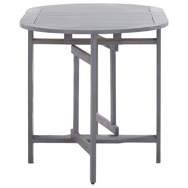 Gartentisch Grau 120x70x74 cm Massivholz Akazie