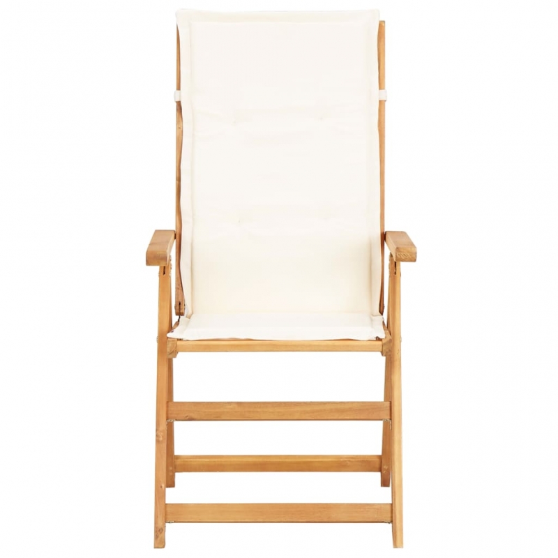 Verstellbare Gartenstühle 2 Stk. Braun Massivholz Akazie