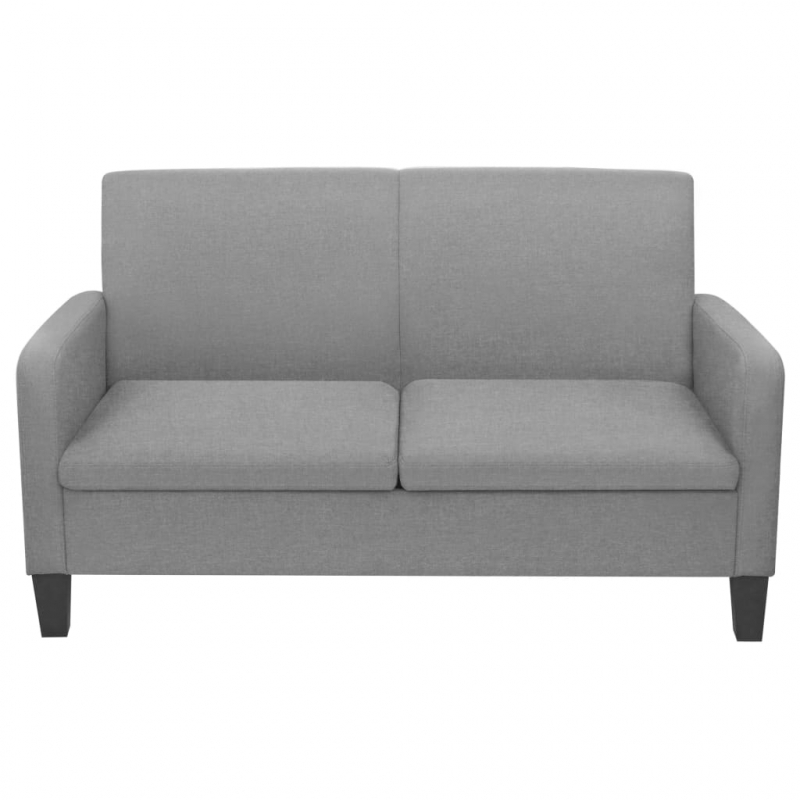 2-tlg. Sofagarnitur Stoff Hellgrau