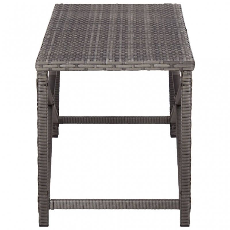 Gartenbank 120 cm Poly Rattan Grau