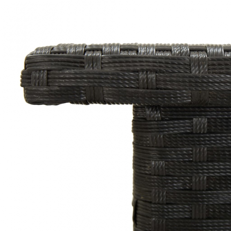 Beistelltisch Schwarz 50x50x47 cm Poly Rattan