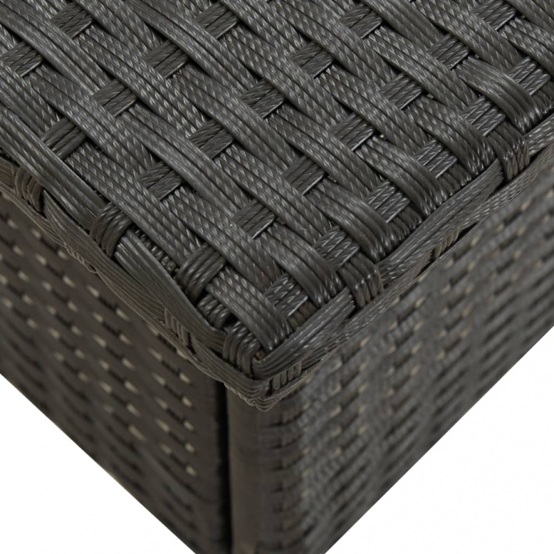 Beistelltisch Schwarz 50x50x47 cm Poly Rattan