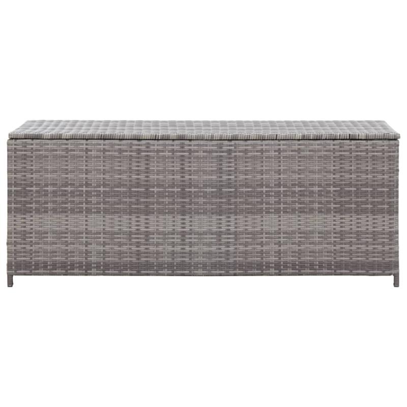 Garten-Auflagenbox Grau 120x50x60 cm Poly Rattan