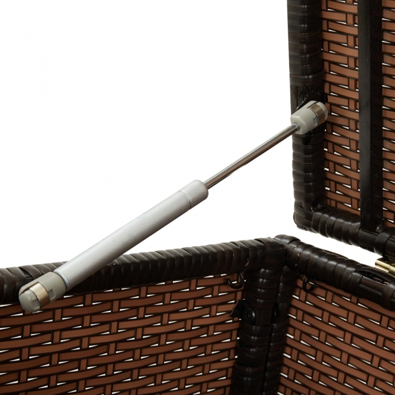 Gartenbox Poly Rattan 200x50x60 cm Braun