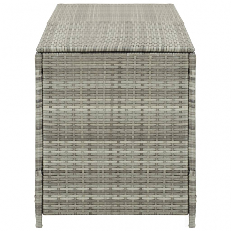 Gartenbox Poly Rattan 200x50x60 cm Grau