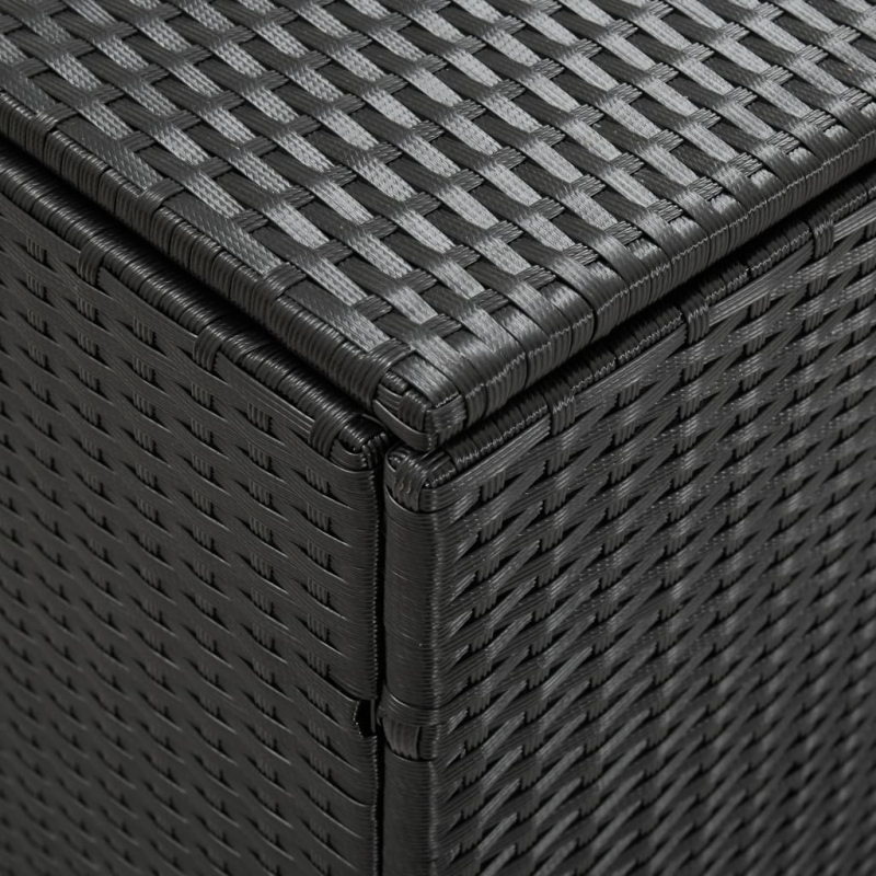 Gartenbox Poly Rattan 180x90x70 cm Schwarz