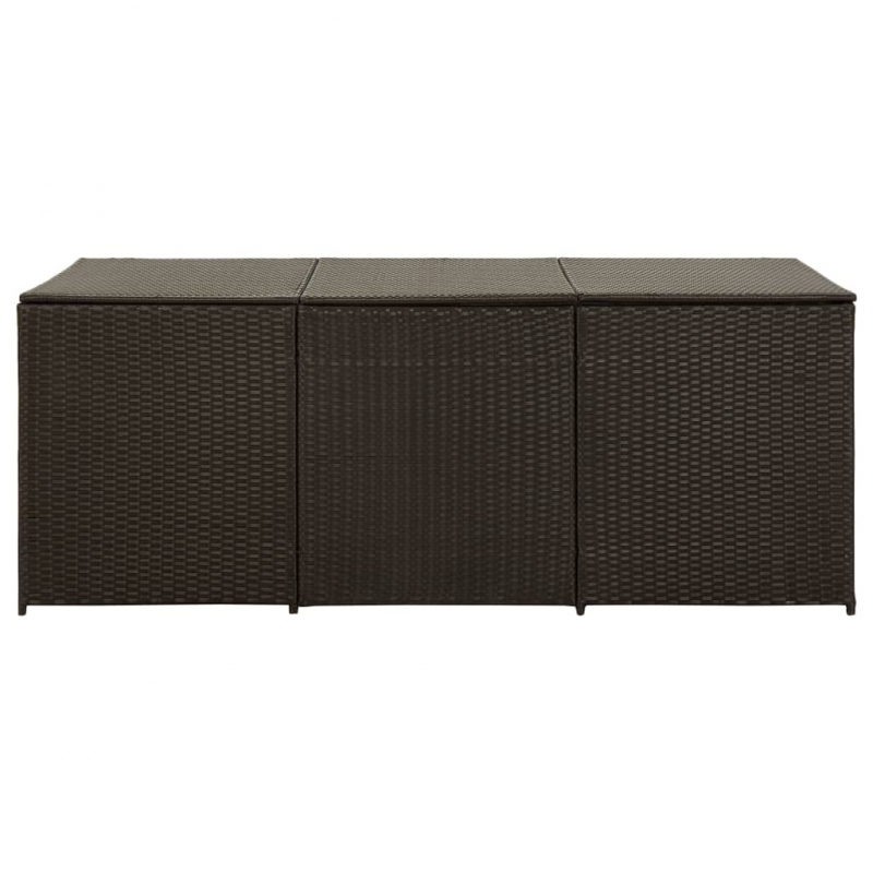 Gartenbox Poly Rattan 180x90x70 cm Braun