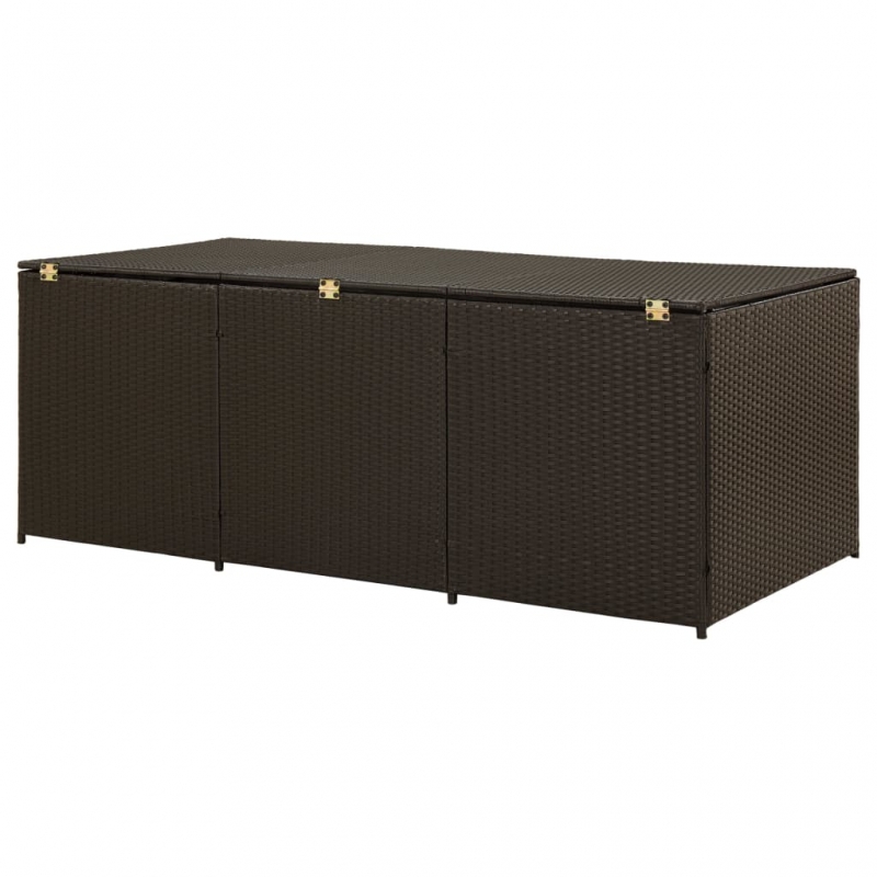 Gartenbox Poly Rattan 180x90x70 cm Braun