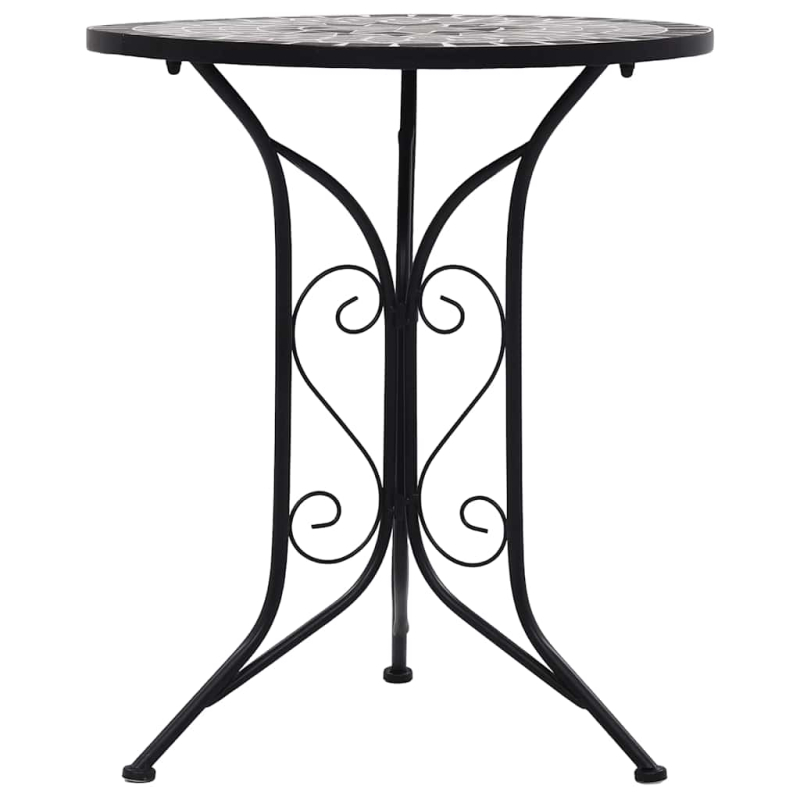 Mosaik-Bistrotisch Grau 60 cm Keramik