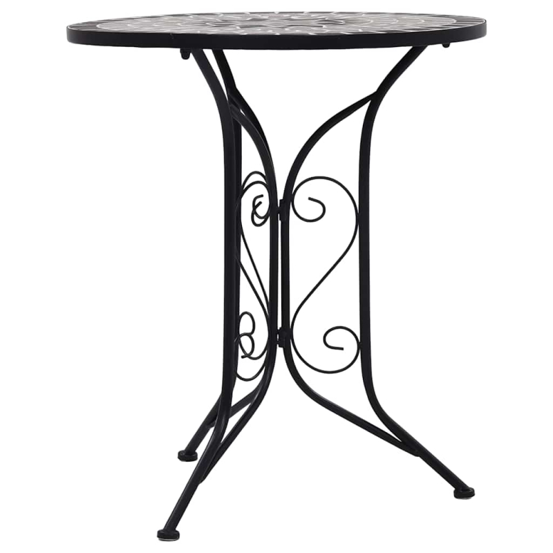 Mosaik-Bistrotisch Grau 60 cm Keramik