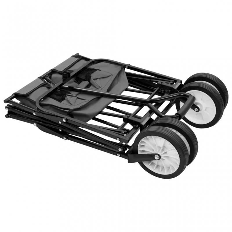 Klappbarer Handwagen Stahl Grau