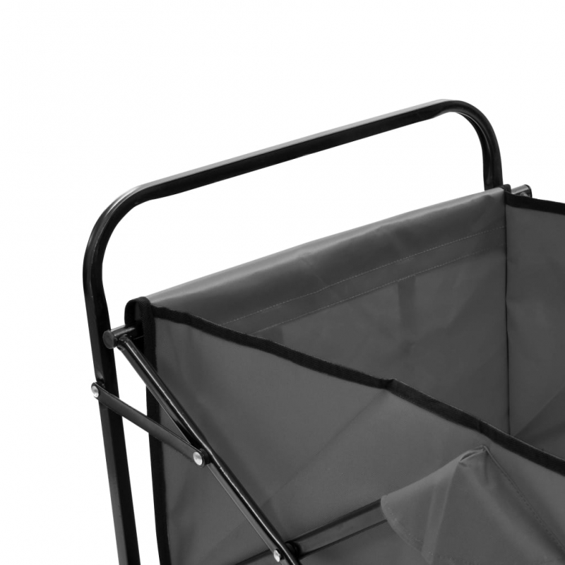 Klappbarer Handwagen Stahl Grau