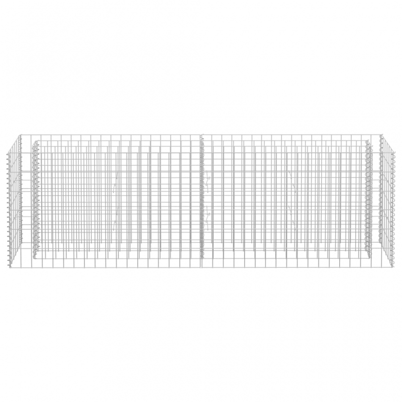 Gabionen-Hochbeet Verzinkter Stahl 180×30×60 cm