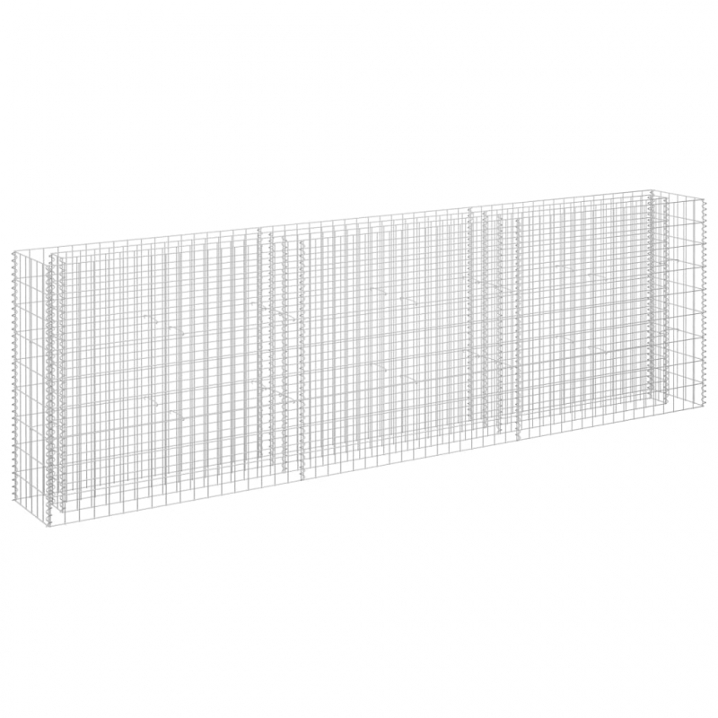 Gabionen-Hochbeet Verzinkter Stahl 270 x 30 x 90 cm