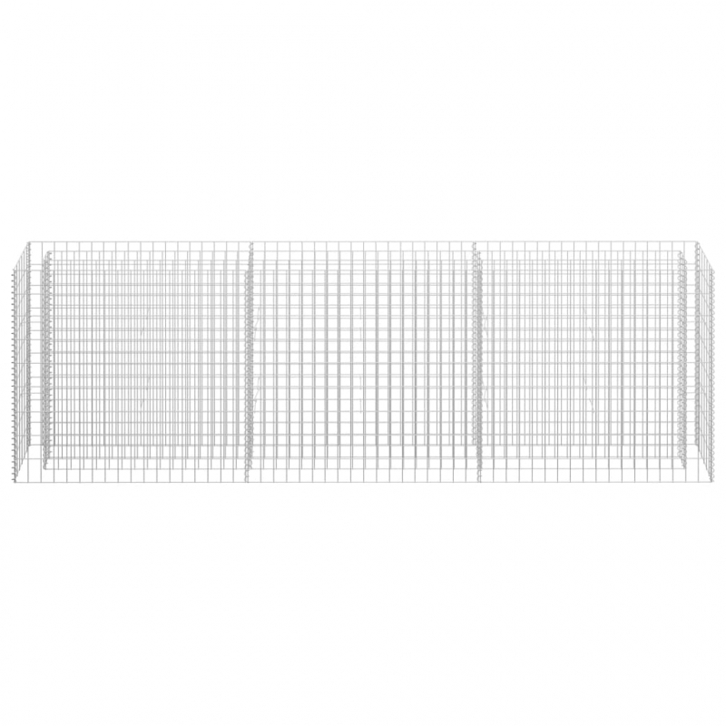 Gabionen-Hochbeet Verzinkter Stahl 270 x 30 x 90 cm