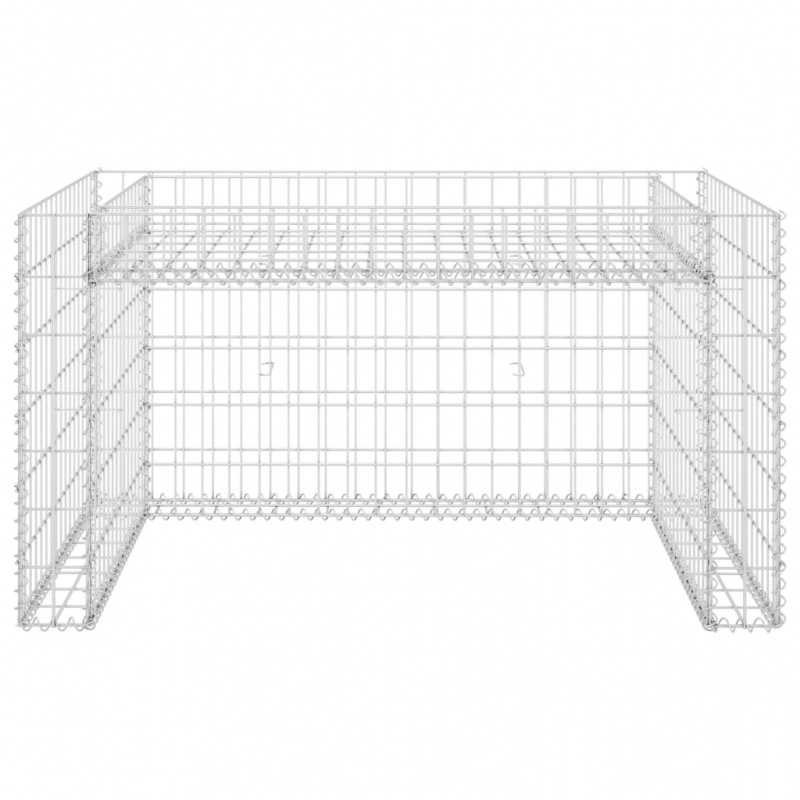 Rasenmäher-Garage mit Hochbeet 110x80x60 cm Stahldraht