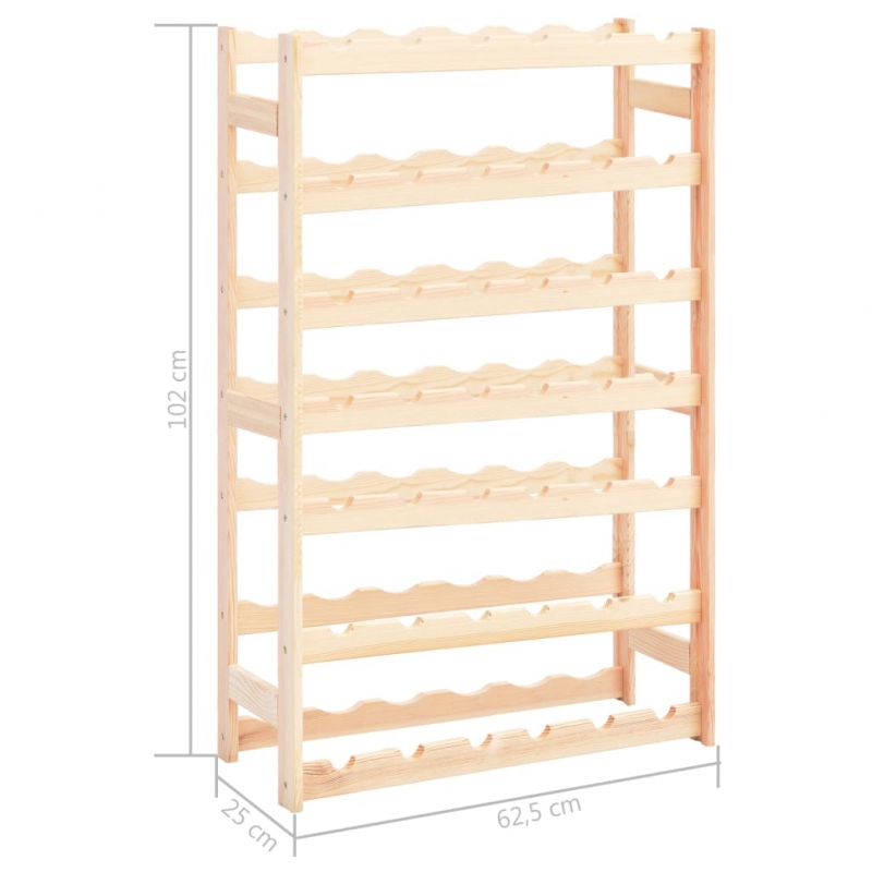 Weinregal für 42 Flaschen Kiefernholz