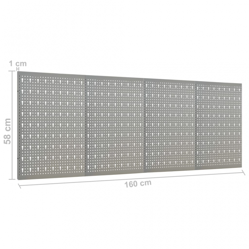 Werkzeugwand 4 Stk. 40×58 cm Stahl