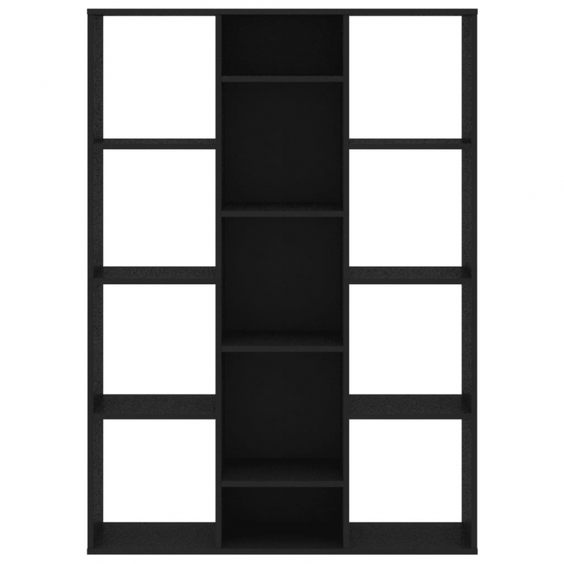 Raumteiler/Bücherregal Schwarz 100x24x140 cm Holzwerkstoff