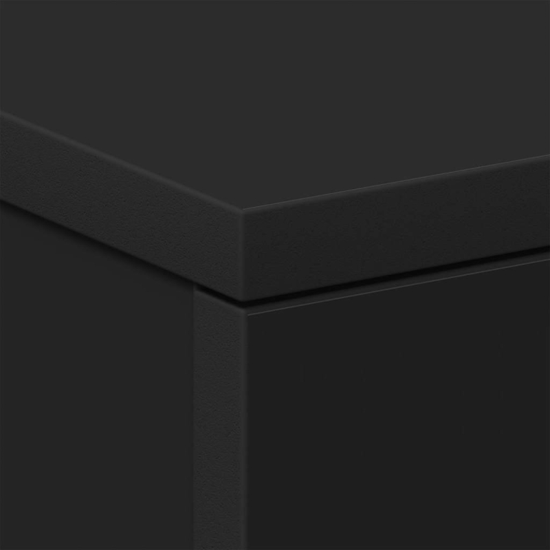 Nachttisch Schwarz 38x35x56 cm Holzwerkstoff