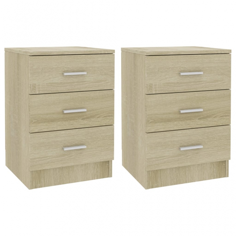 Nachttische 2 Stk. Sonoma-Eiche 38x35x56 cm Holzwerkstoff