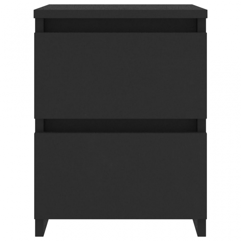 Nachttische 2 Stk. Schwarz 30×30×40 cm Holzwerkstoff
