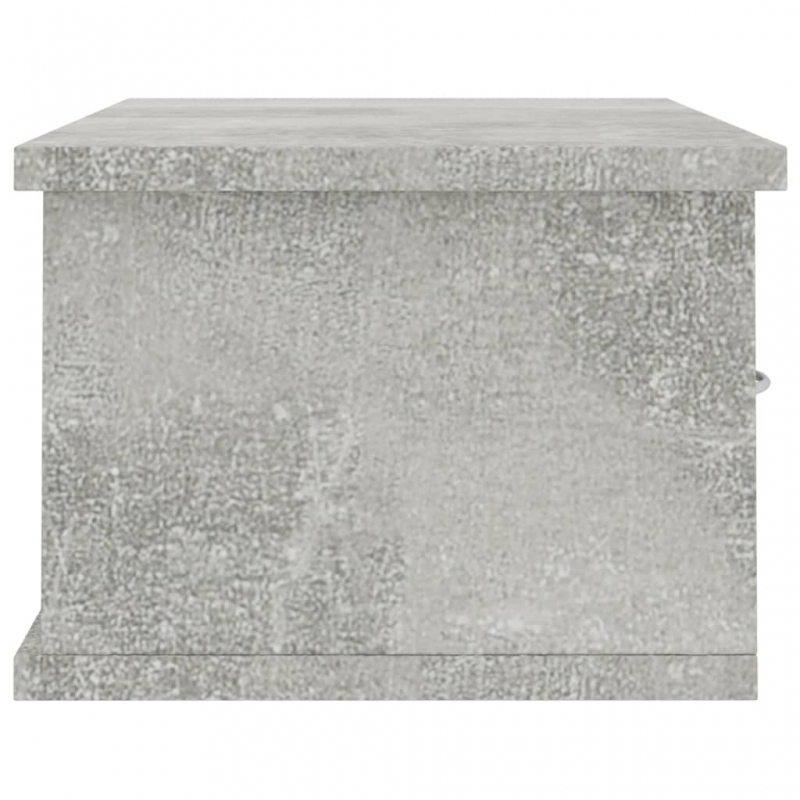 Wand-Schubladenregal Betongrau 60x26x18,5 cm Holzwerkstoff