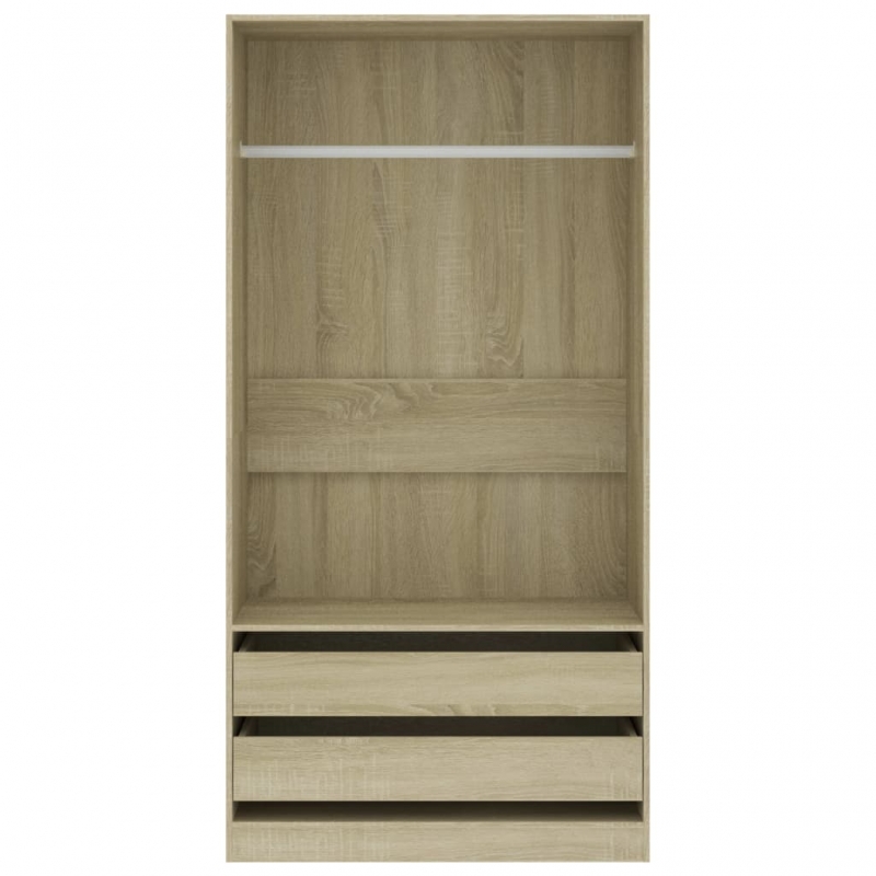 Kleiderschrank Sonoma-Eiche 100x50x200 cm Holzwerkstoff