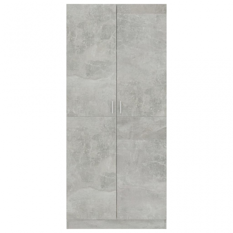 Kleiderschrank Betongrau 80x52x180 cm Holzwerkstoff
